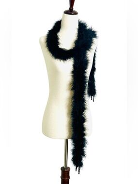 Black Maribou Feather Boa 72” Length